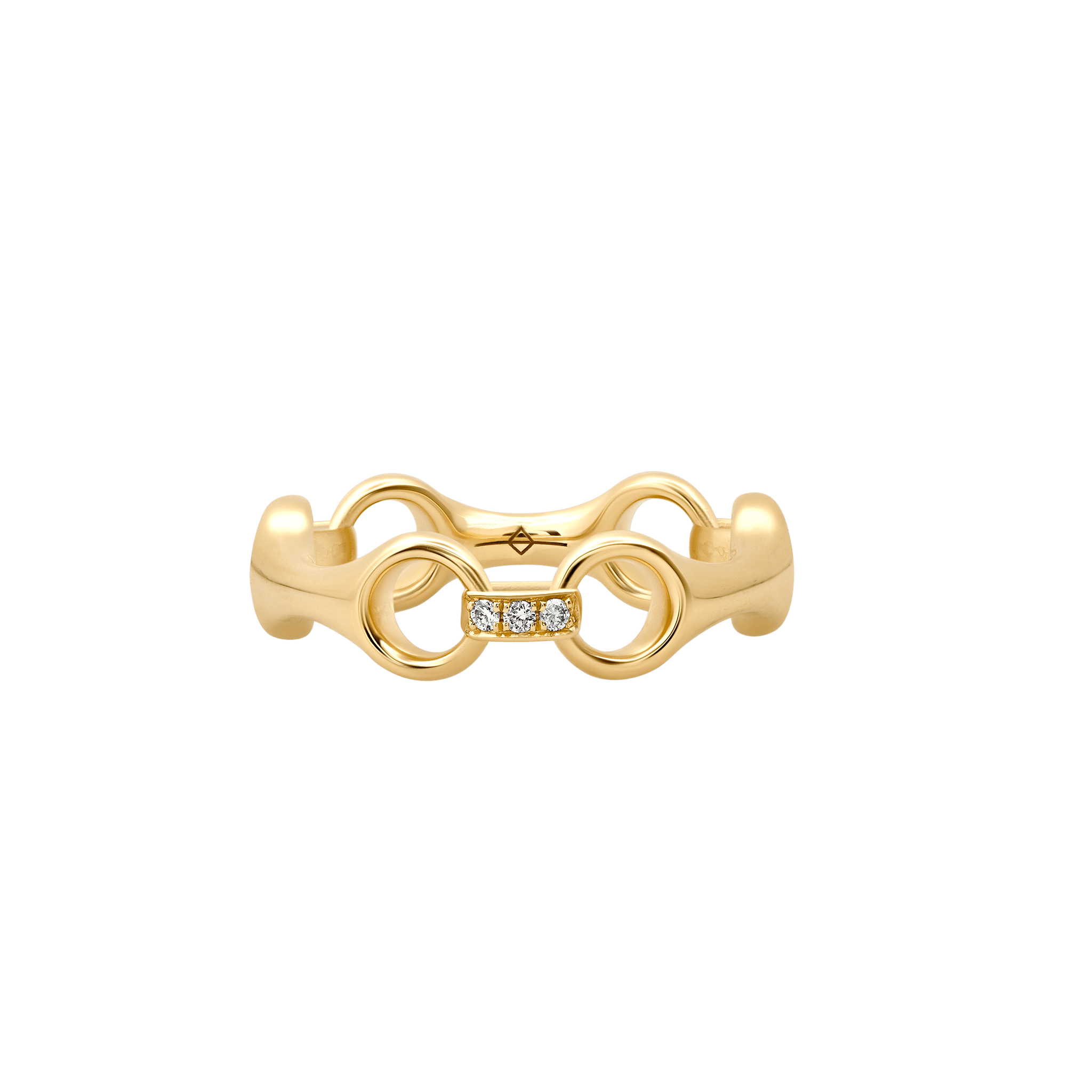 15mm Beam Link Ring with Pavé Connectors - Gabriela Artigas