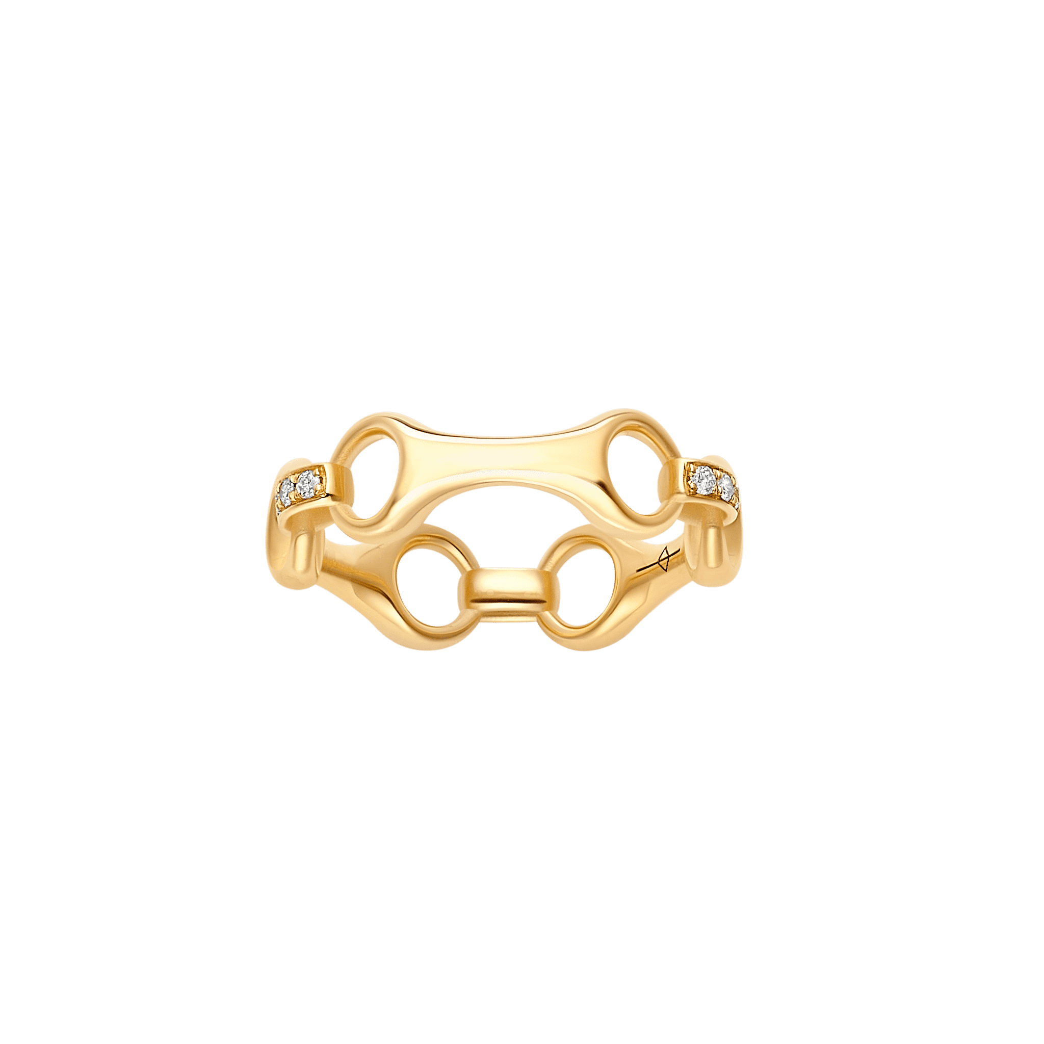 15mm Beam Link Ring with Pavé Connectors - Gabriela Artigas