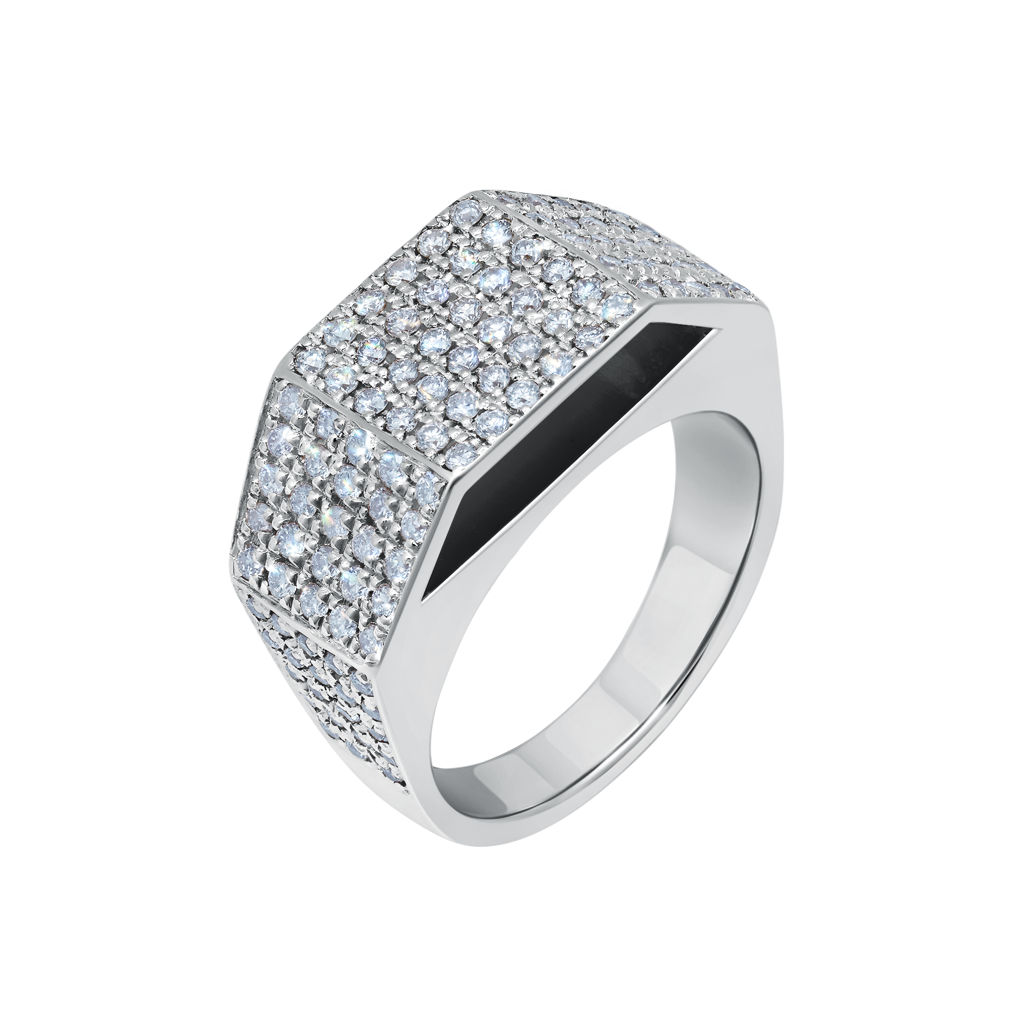 Cut Out Pedestal Ring with White Pavé Diamonds | Gabriela Artigas