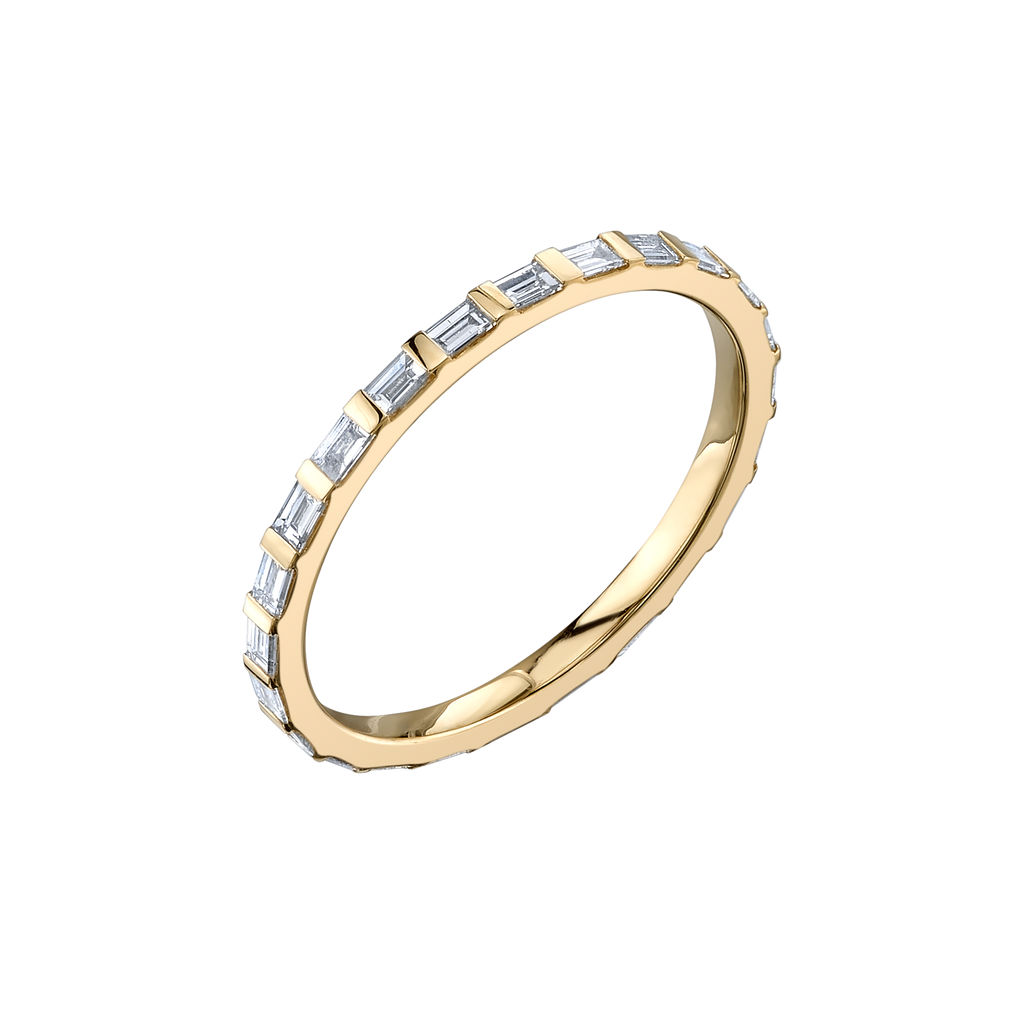 Baguette Axis Ring with White Diamonds | Gabriela Artigas