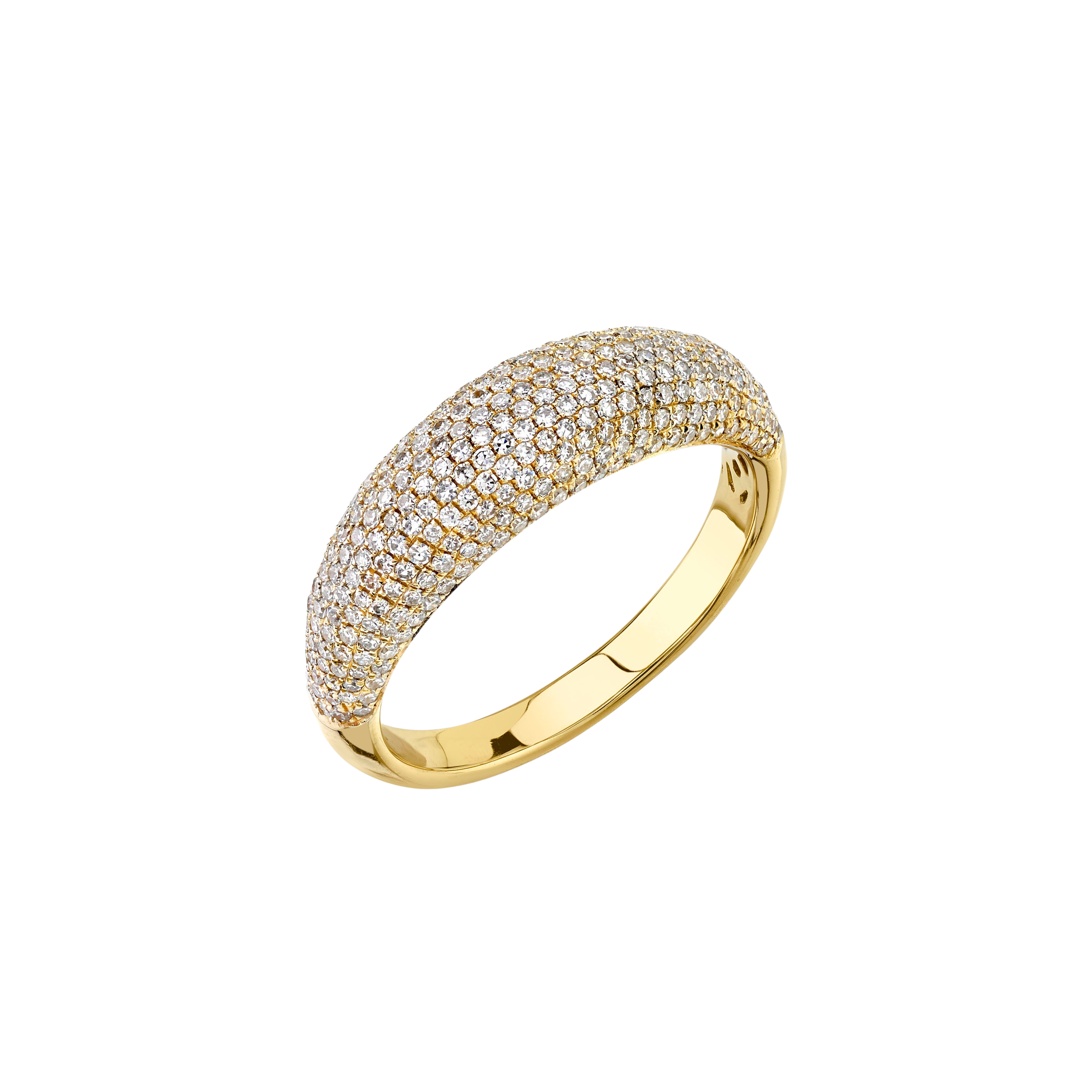 Thin Balloon Ring with White Pave Diamonds - Gabriela Artigas