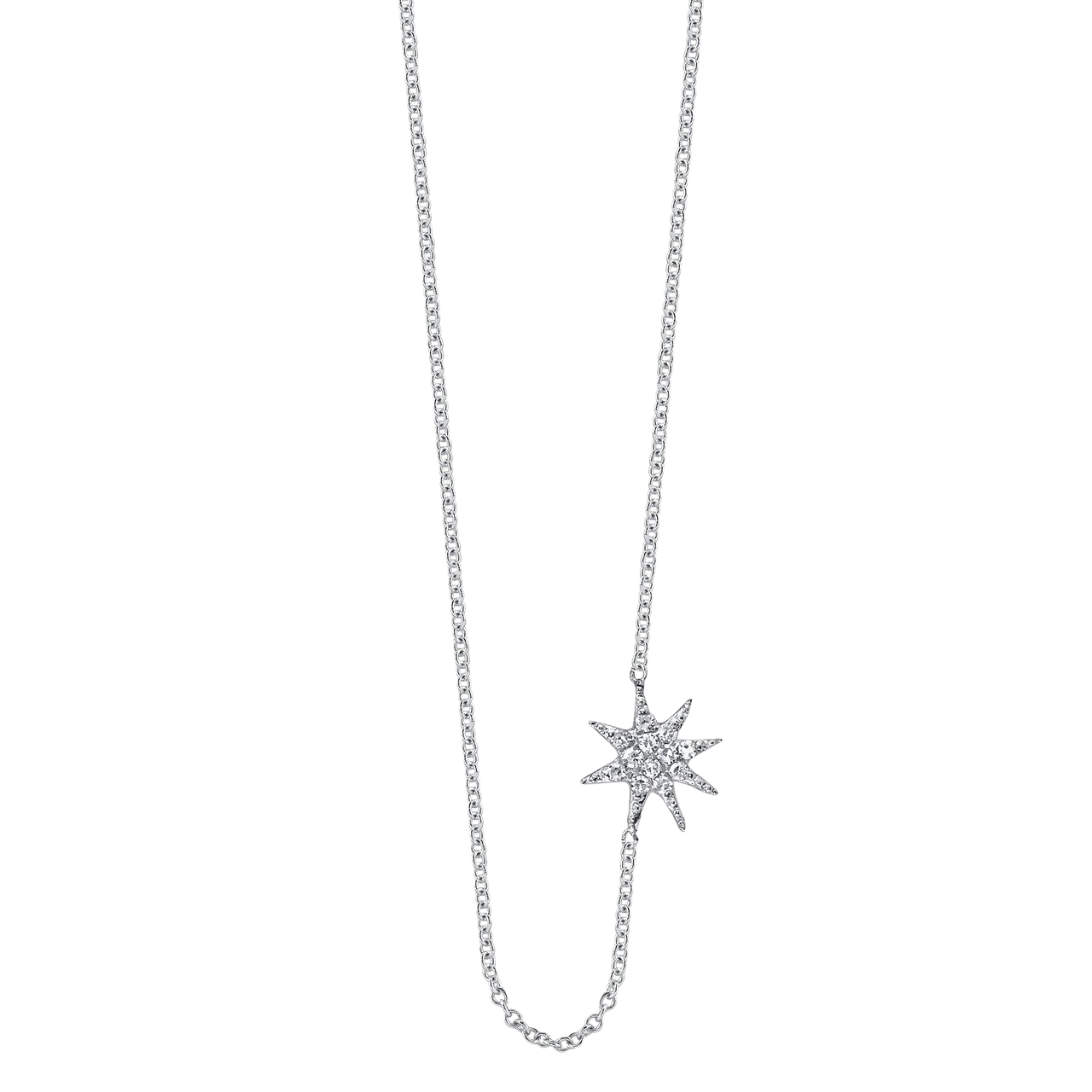 Single Star Necklace with White Pavé Diamonds | Gabriela Artigas